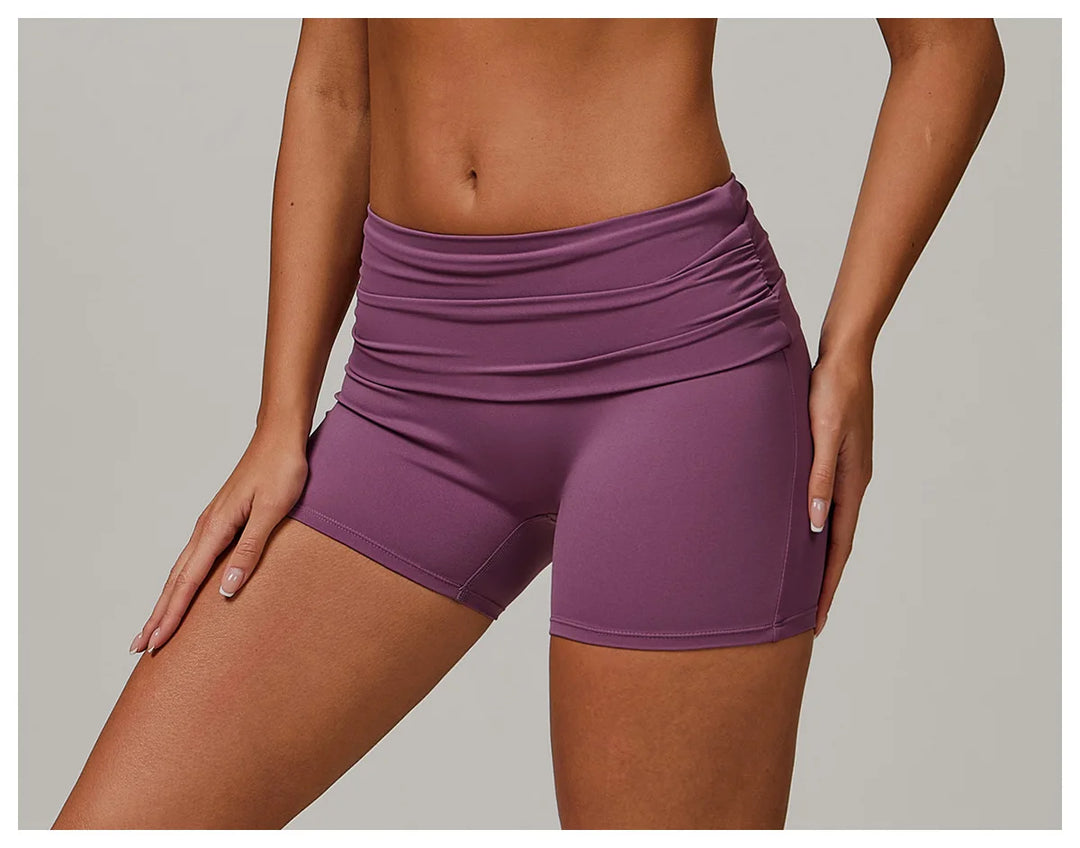 Sculpted Contour Fit High Waist Performance Shorts Nylon