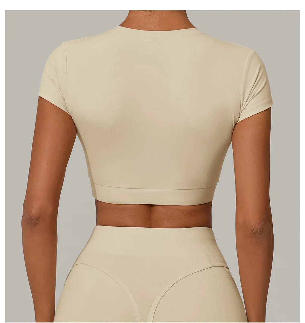 Premium Quick Dry Yoga Tee With Light Weight Sleeves