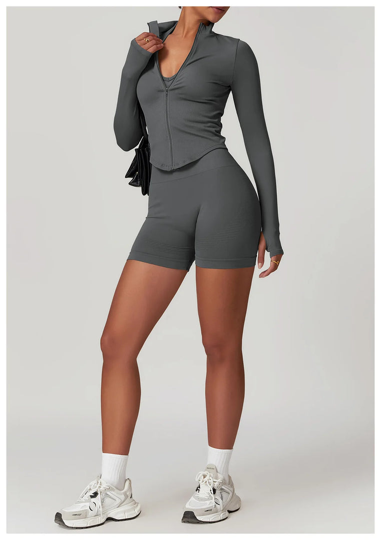 Seamless Contour Performance Fabric Two Piece Yoga Set