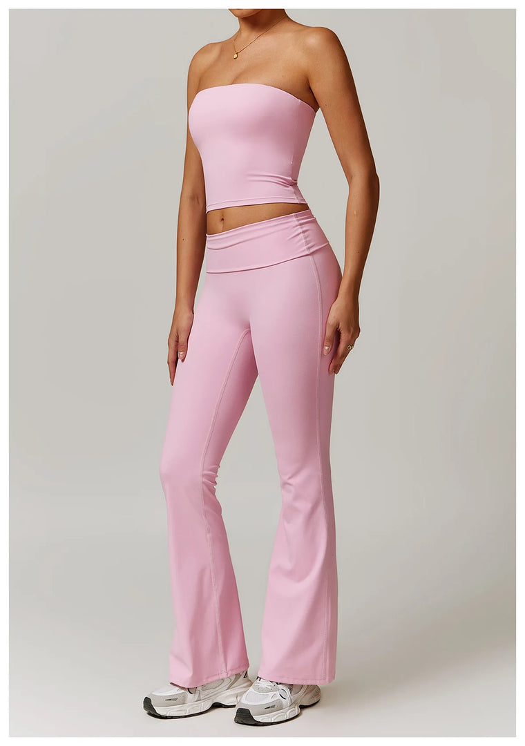 Sculpted Strapless Yoga Vest Contoured Support Brassiere