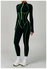 Load image into Gallery viewer, Premium Contour Seamless Breathable Jumpsuit With Front Zip
