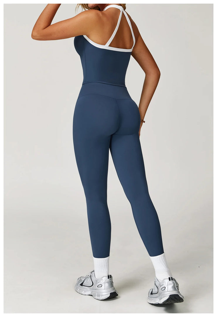 Luxurious Contour Seamless 2 Piece Athleisure Set Nylon