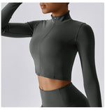 Load image into Gallery viewer, Luxurious Contoured Yoga Jacket With Nylon Zip Front
