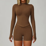 Load image into Gallery viewer, Two Piece Contour Seamless Performance Yoga Ensemble
