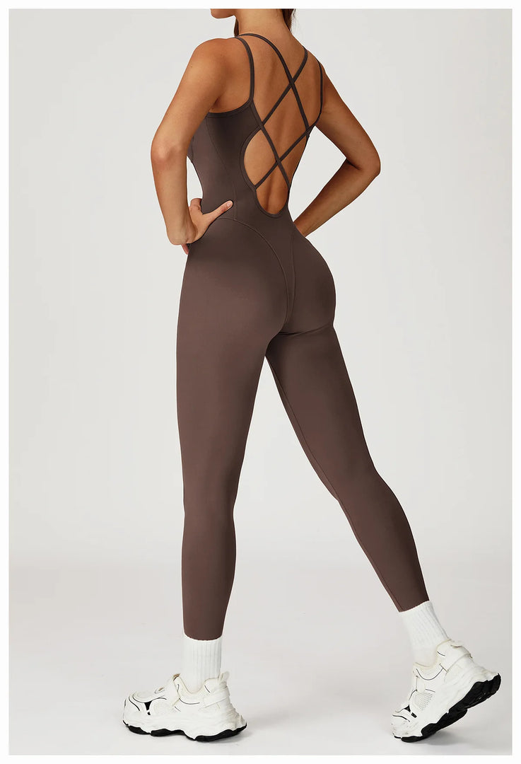 Elevated Contour Performance Breathable Jumpsuit Nylon Knit