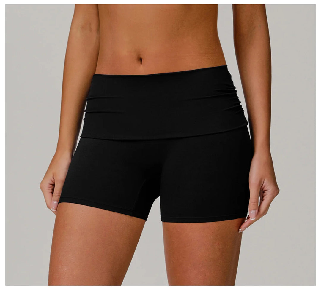 Sculpted Contour Fit High Waist Performance Shorts Nylon