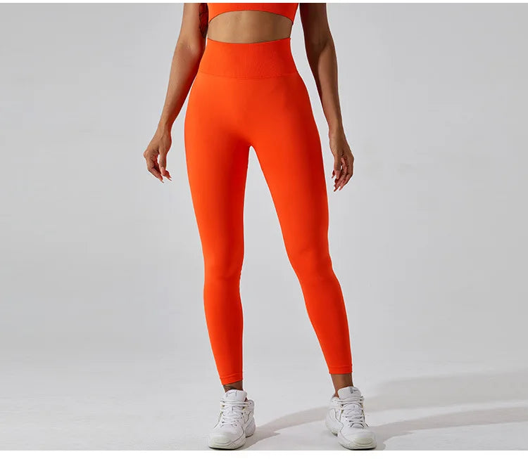 Seamless High Waist Leggings Moisture Wicking Contour