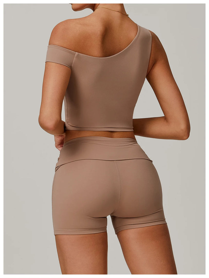 Breathable One Shoulder Sculpted Performance Contour Bra