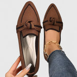 Load image into Gallery viewer, Women's Loafers Bow Detail Pointed Toe Slip On Flat Style
