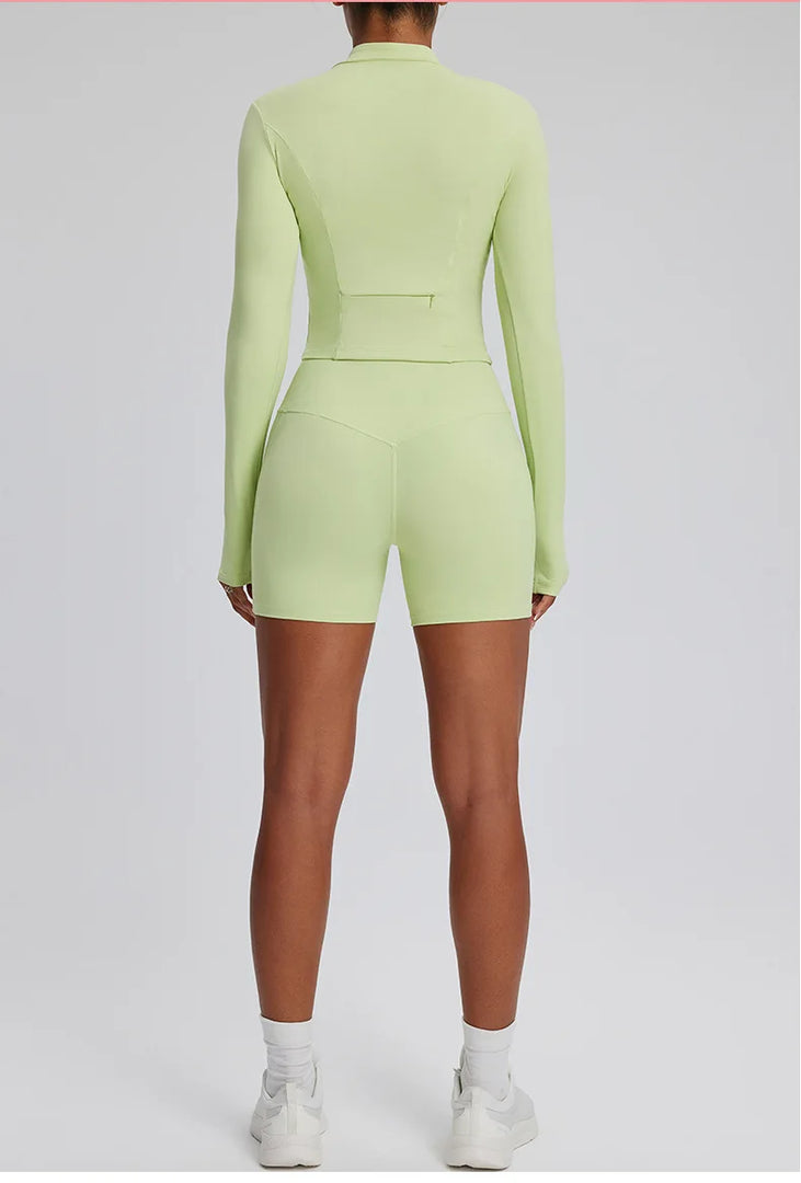 Contour Stretch Athleisure Bell Bottoms Set Nylon Spandex