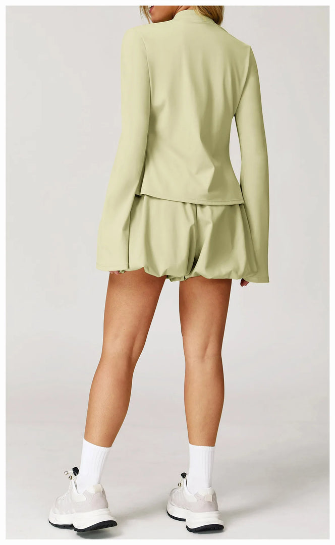 Sculpted Silhouette Two Piece Yoga Set Seamless Luxe