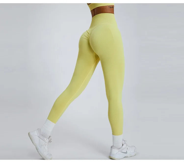 Seamless High Waist Leggings Moisture Wicking Contour