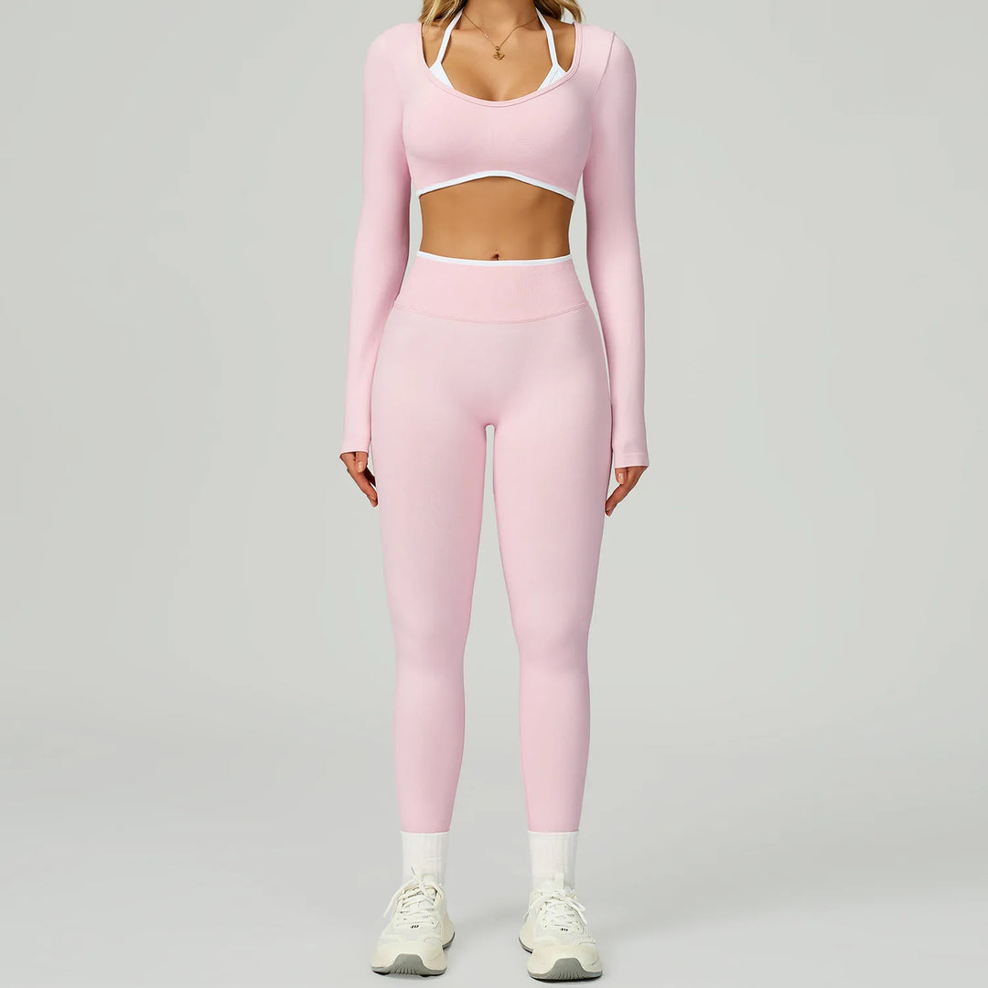 Seamless Contour Two Piece Yoga Set Luxe Performance Wear