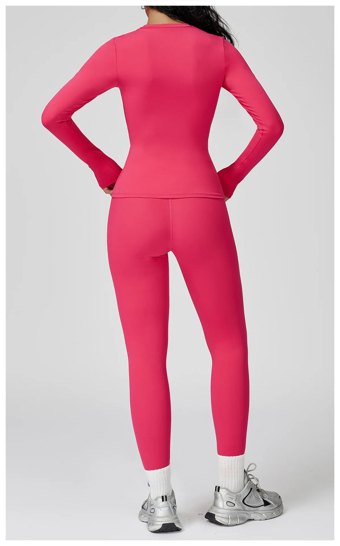 Luxurious Contour 2 Piece Yoga Athleisure Set Nylon