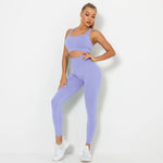 Load image into Gallery viewer, Seamless Contour Two Piece Yoga Set Performance Wear
