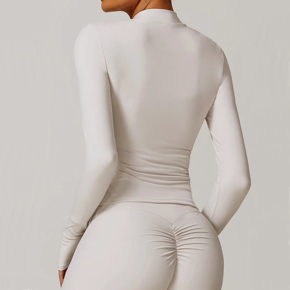 Premium Breathable Long Sleeve Performance Gym Top Nylon