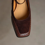 Load image into Gallery viewer, Women's Wedding Shoes Buckle Strap Block Heel Square Toe Style
