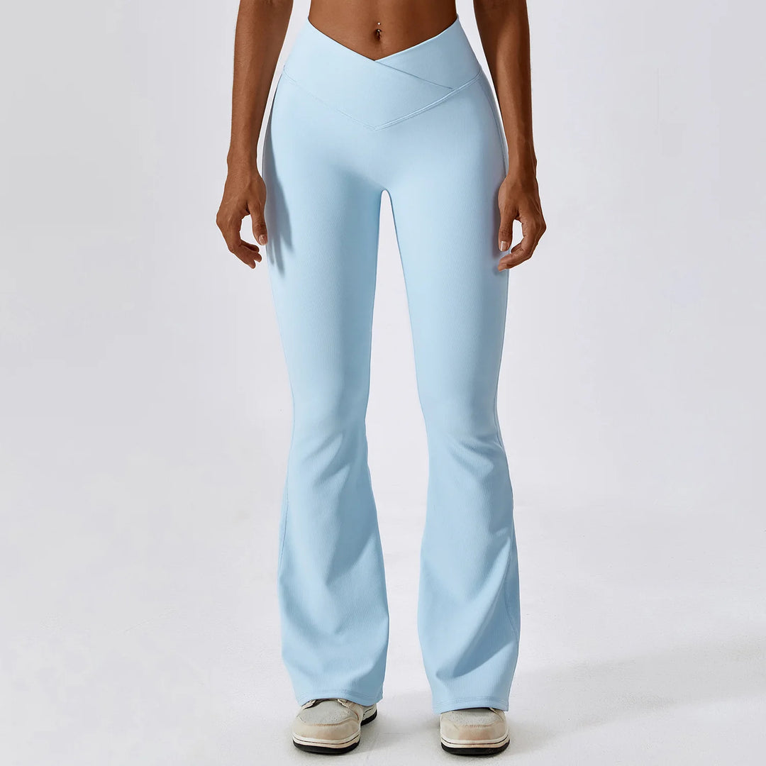 Contour High Waist Flare Leggings With Performance Wear