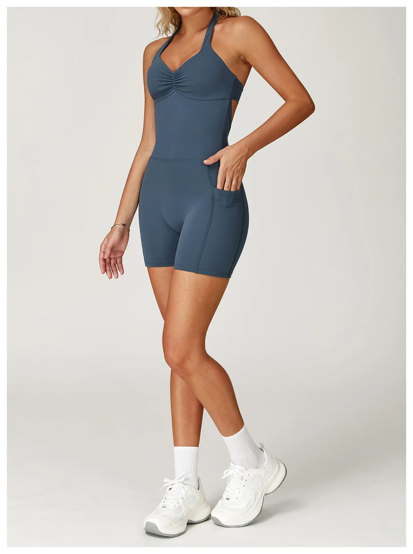 Contoured Seamless Performance Jumpsuit Set Polyester