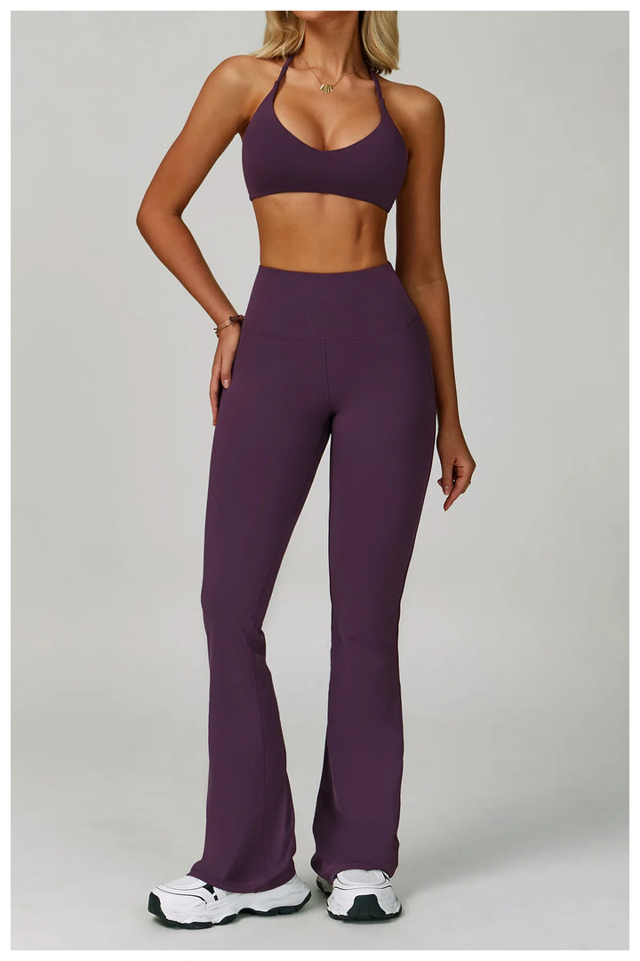 Performance High Waist Contoured Leggings With Wide Leg