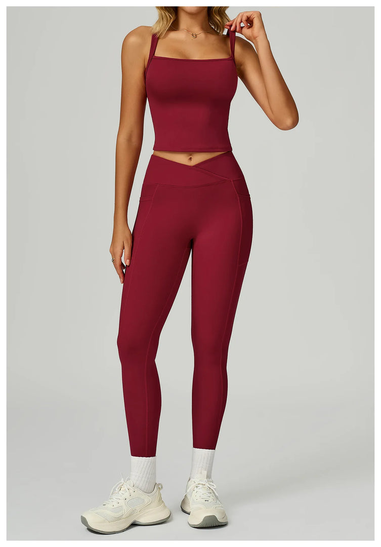 Two Piece Ultra Performance Yoga Luxe Set High Waist Band