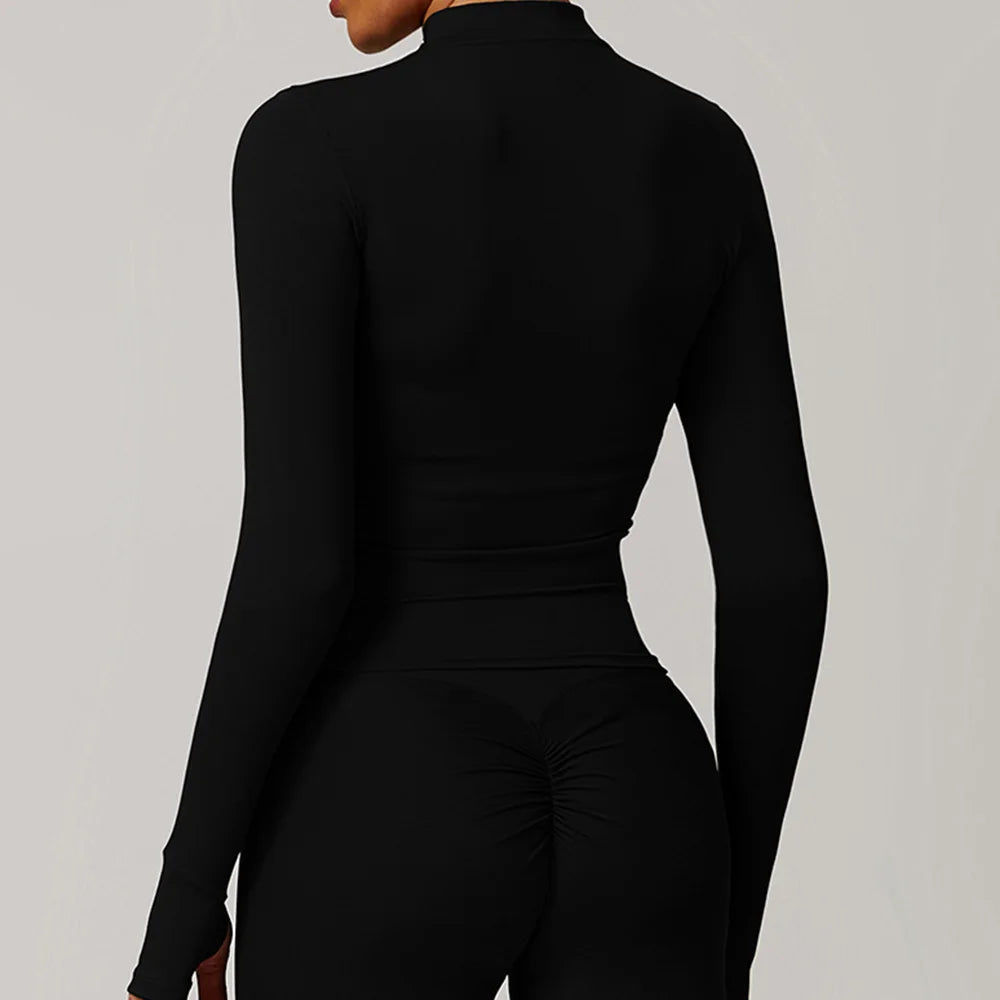 Premium Breathable Long Sleeve Performance Gym Top Nylon