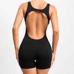 Load image into Gallery viewer, Backless One-Piece Yoga Tracksuit Breathable Nylon Knit
