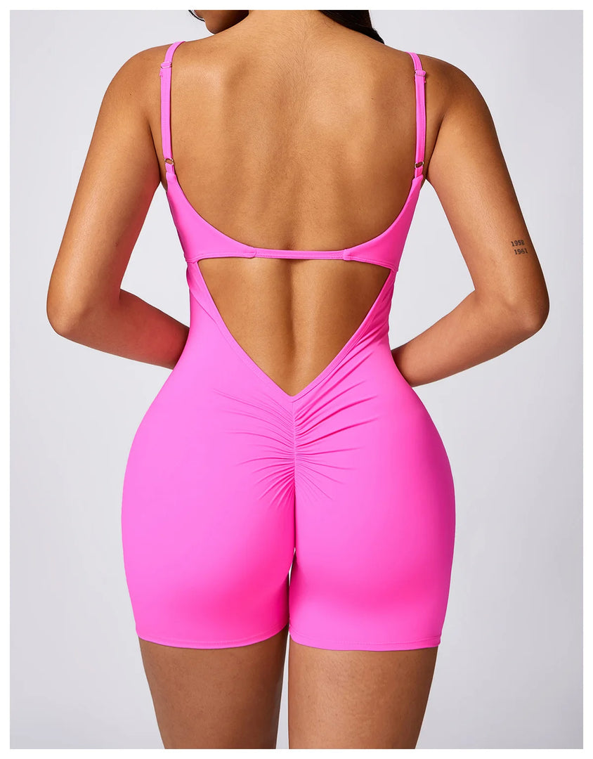 Seamless Contoured Back V Yoga Top for Performance