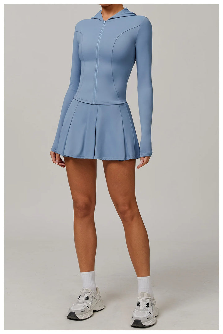 Zip Front Yoga Jacket Breathable High Stretch Nylon