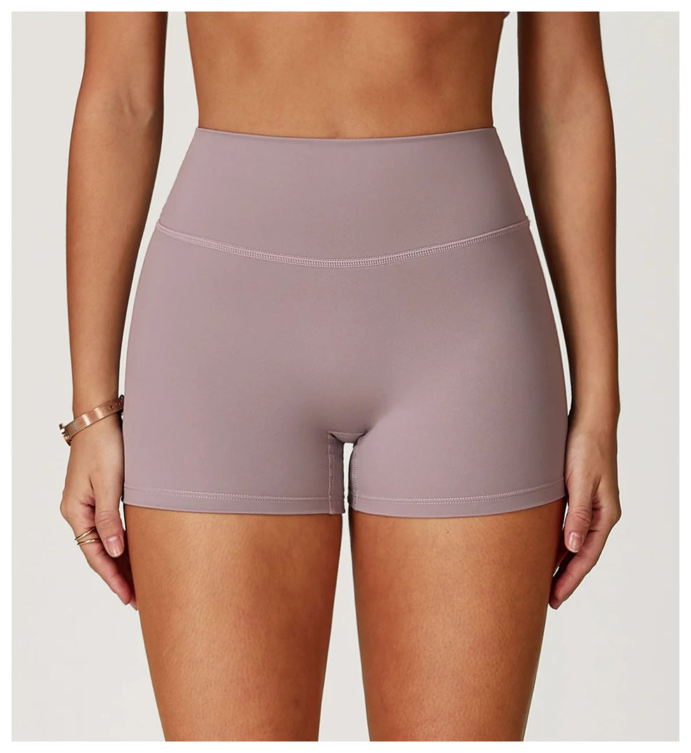 Running High Waist Contoured Scrunching Shorts Nylon
