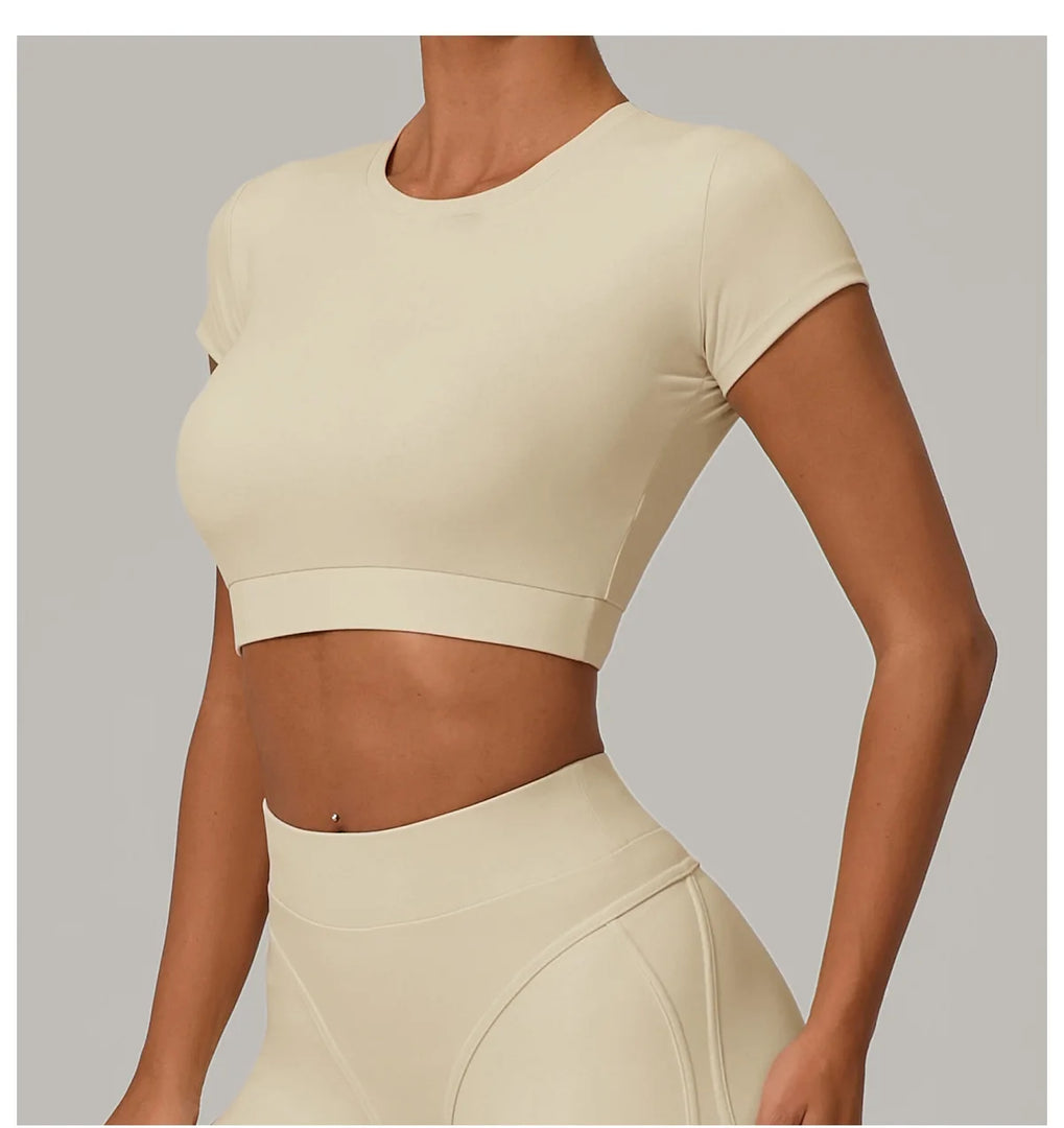 Premium Quick Dry Yoga Tee With Light Weight Sleeves