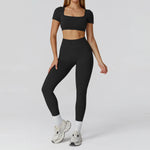 Load image into Gallery viewer, Seamless Premium Athleisure 2 Piece Leggings Set Nylon
