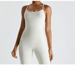 Load image into Gallery viewer, Backless Contour Yoga Jumpsuit Seamless Performance Wear
