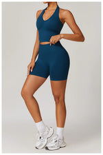 Load image into Gallery viewer, Seamless Contour Performance Fabric Two Piece Yoga Set
