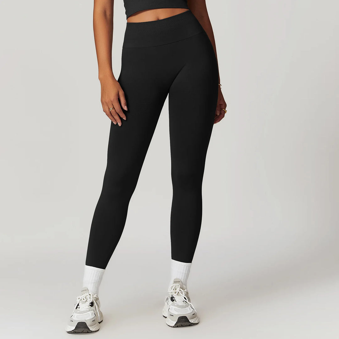 Seamless High Waist Studio Leggings With Breathable Fabric