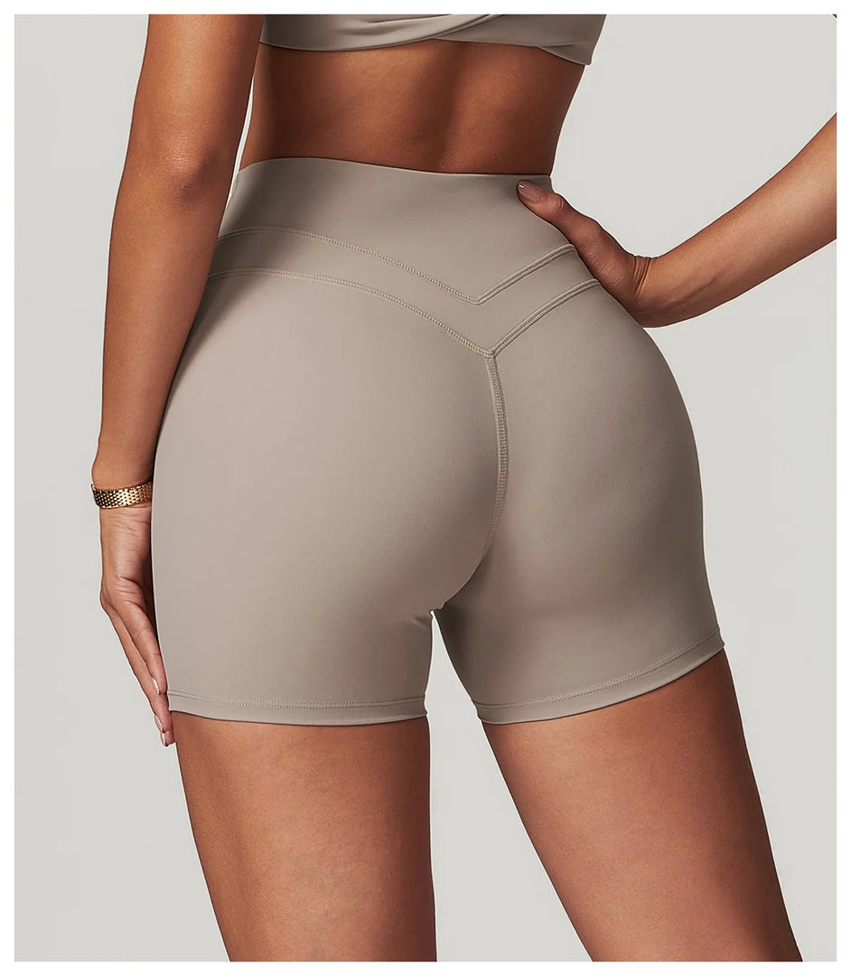 Luxurious Breathable High Waist Yoga Shorts For Running
