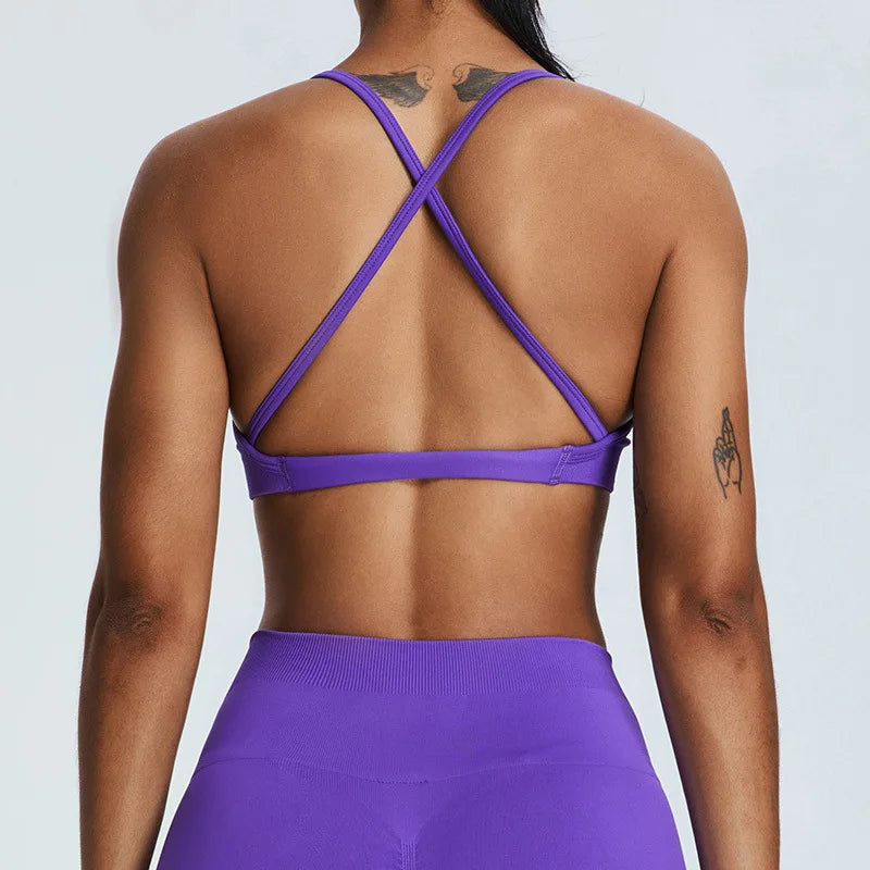 Cross Strap Seamless Yoga Bralette Premium Performance Fit