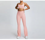 Load image into Gallery viewer, Seamless High Waist Contoured Flare Leggings For Training
