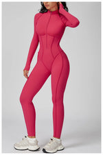 Load image into Gallery viewer, Seamless Zippered Yoga Jumpsuit With High Elasticity
