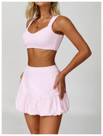 Load image into Gallery viewer, High Waist Tennis Skirt With Breathable Pockets Nylon
