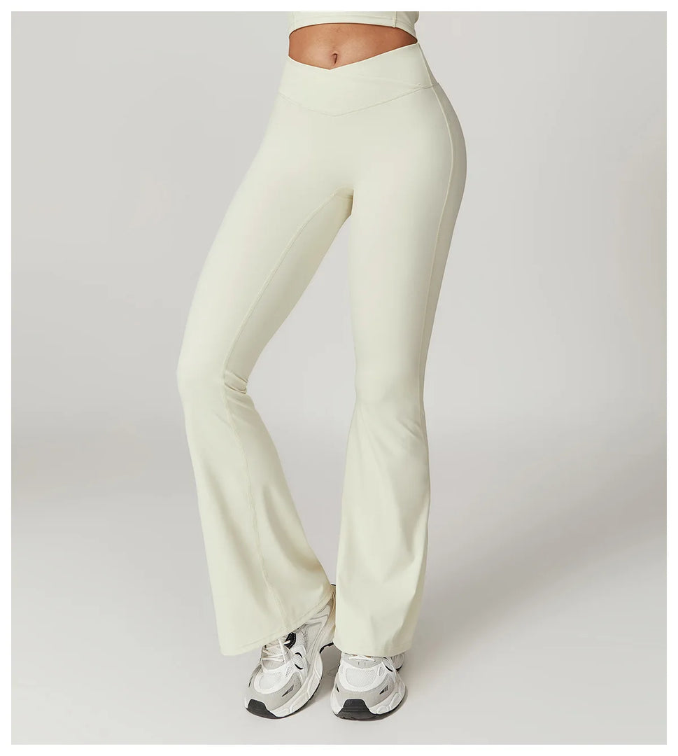 Seamless Flared Bell Bottoms Yoga Leggings High Waist