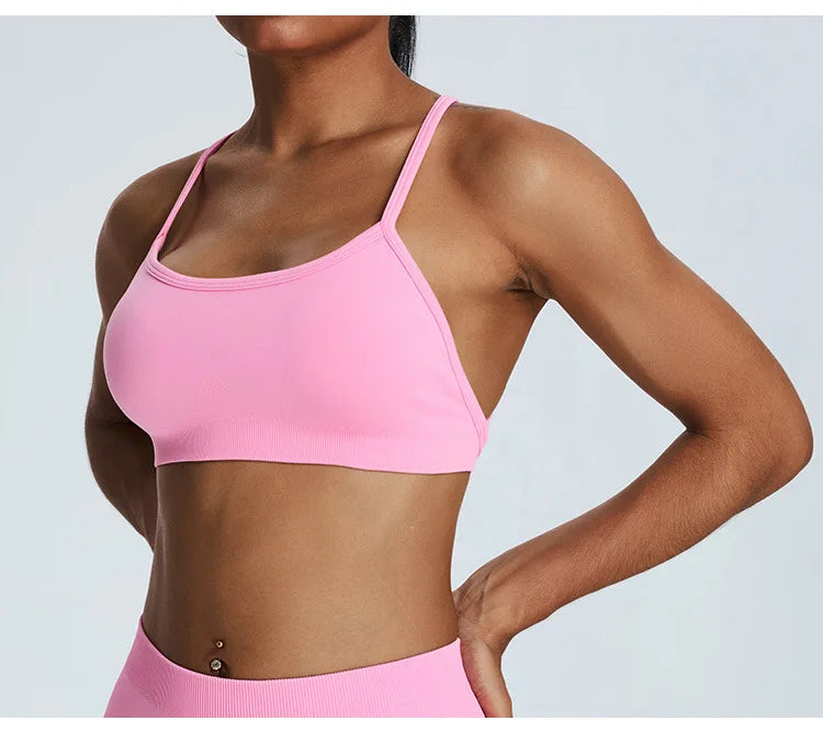 Cross Strap Seamless Yoga Bralette Premium Performance Fit