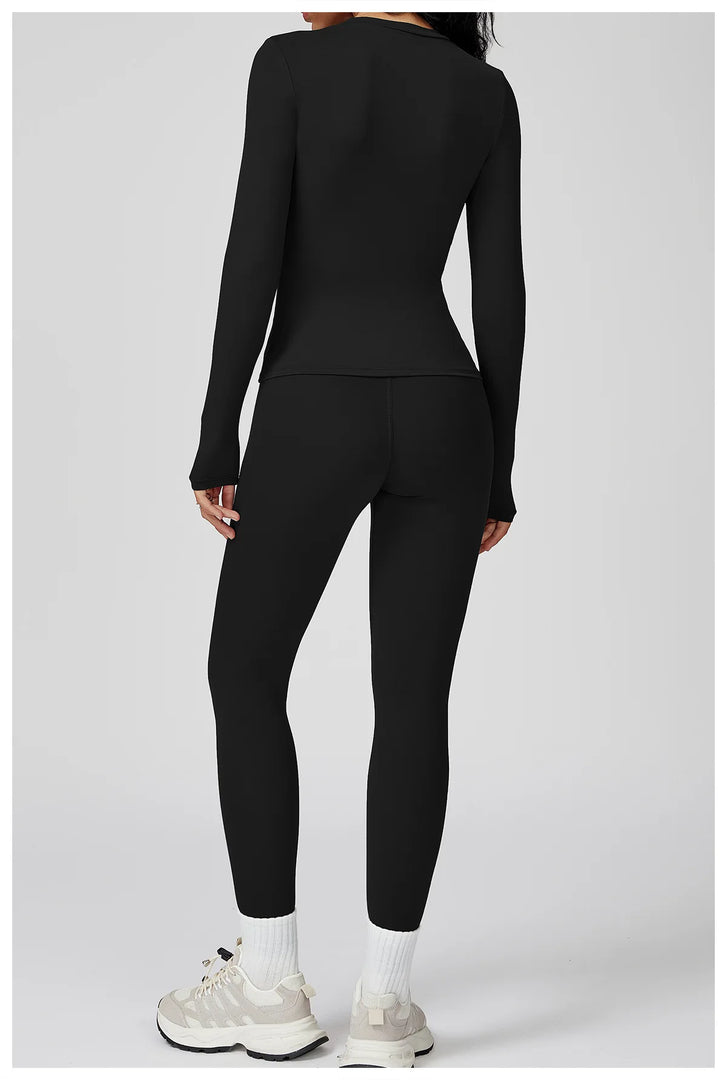 Luxurious Contour 2 Piece Yoga Athleisure Set Nylon