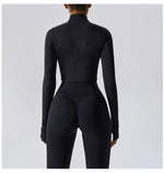 Load image into Gallery viewer, Luxurious Contoured Yoga Jacket With Nylon Zip Front
