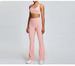Load image into Gallery viewer, Seamless High Waist Contoured Flare Leggings For Training

