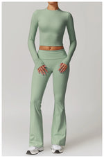Load image into Gallery viewer, Signature 2 Piece Yoga Ensemble Nylon Plus Performance
