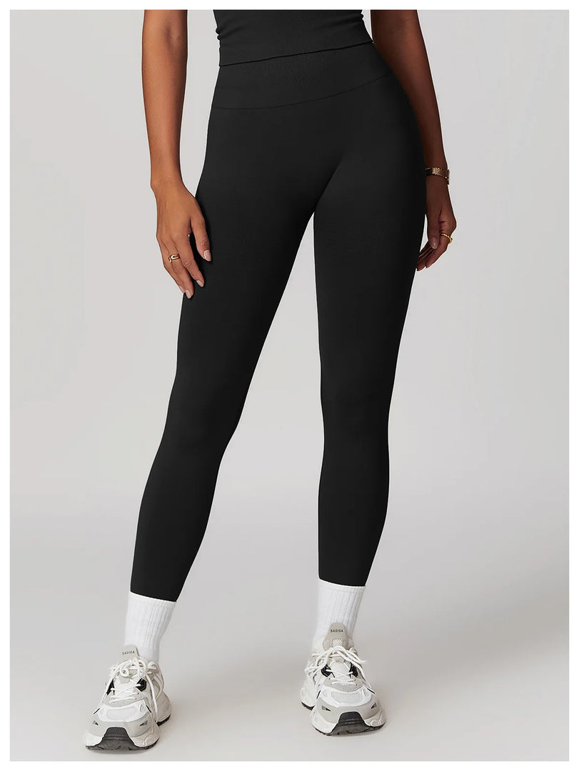 Seamless High Waist Studio Leggings With Breathable Fabric