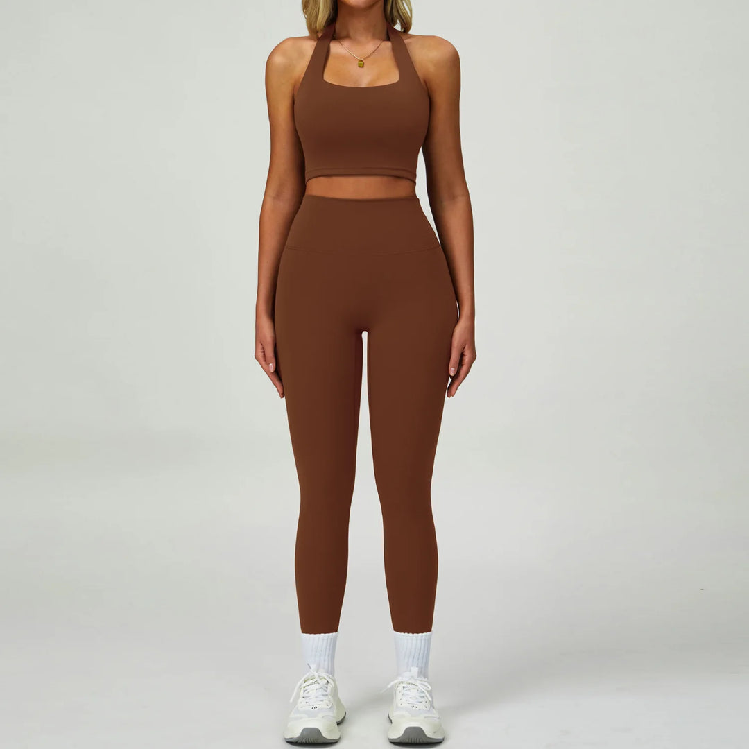 2 Piece Contouring Sculpted Yoga Ensemble Performance