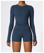 Load image into Gallery viewer, Seamless Sculpted Yoga Core Set Leggings Ribbed Contour
