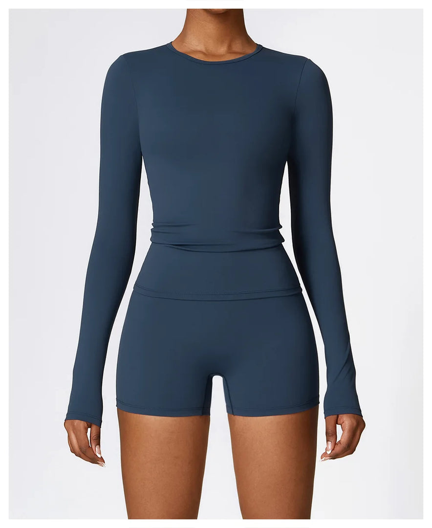 Seamless Sculpted Yoga Core Set Leggings Ribbed Contour